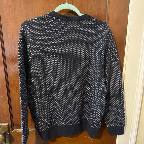 Rugged merino wool blend bird's eye sweater - Picture 3 of 3